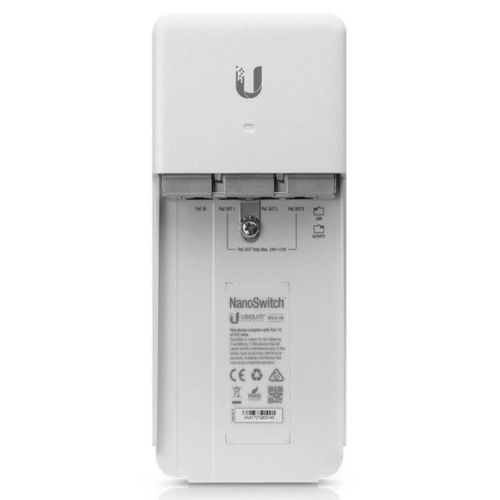 Ubiquiti NanoSwitch 4 Puertos Gigabit PoE Blanco
